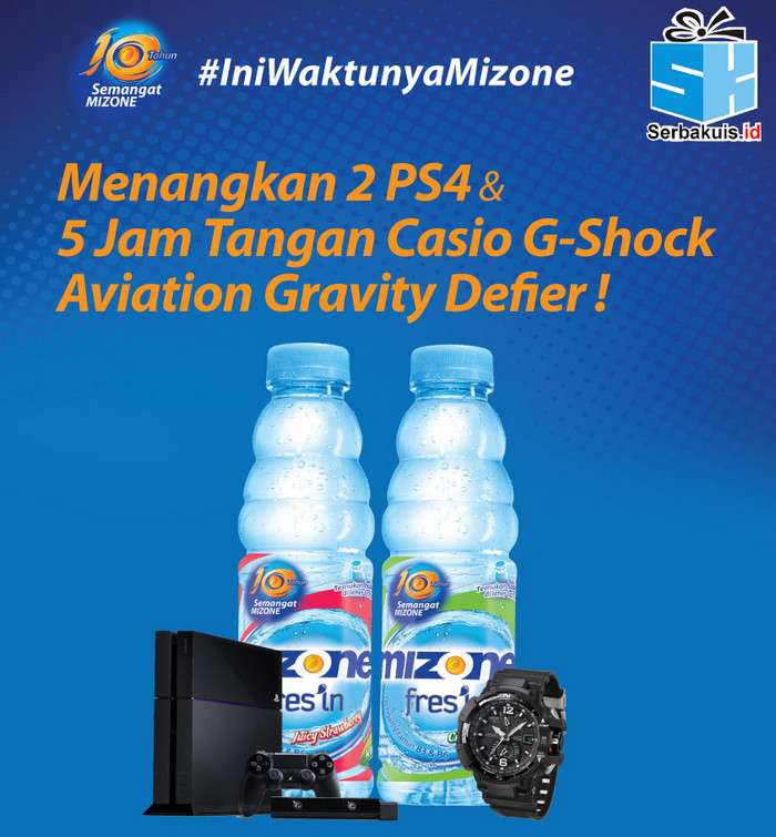 Promo Ini Waktunya Mizone Circle K Hadiah 2 PS4 & 5 Casio G-Shock