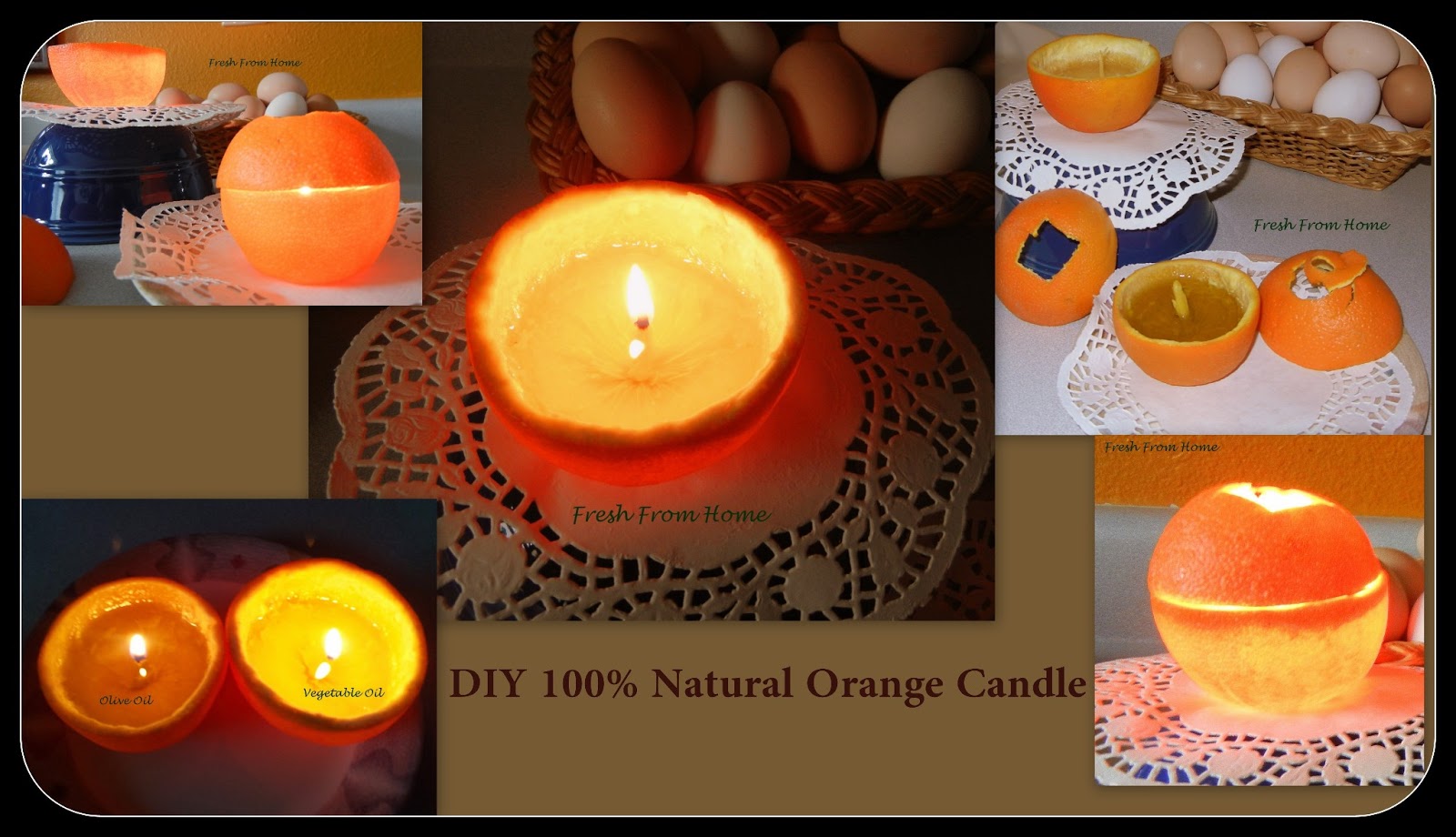 Fresh From Home Easy DIY candle 99.9 Orange, 100 Natural!