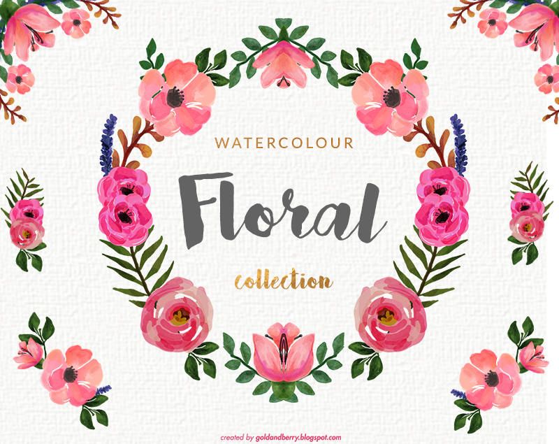 Clip Art Free Floral Clip Art freebies watercolor floral clip art collection roses and free peonies 14 elements digial painting wedding individual