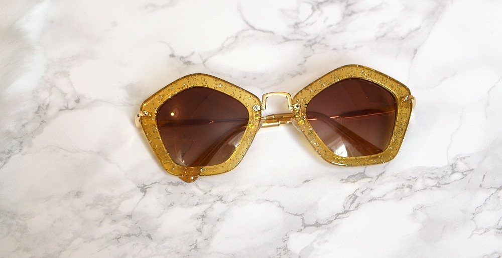 peexo fashion blog gold miu miu inspired sunglasses from laundry boutique