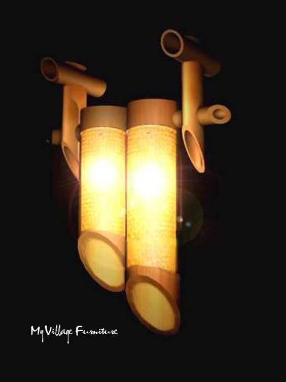 Contoh kerajinan  lampu  hias dari  bambu  yang keren 