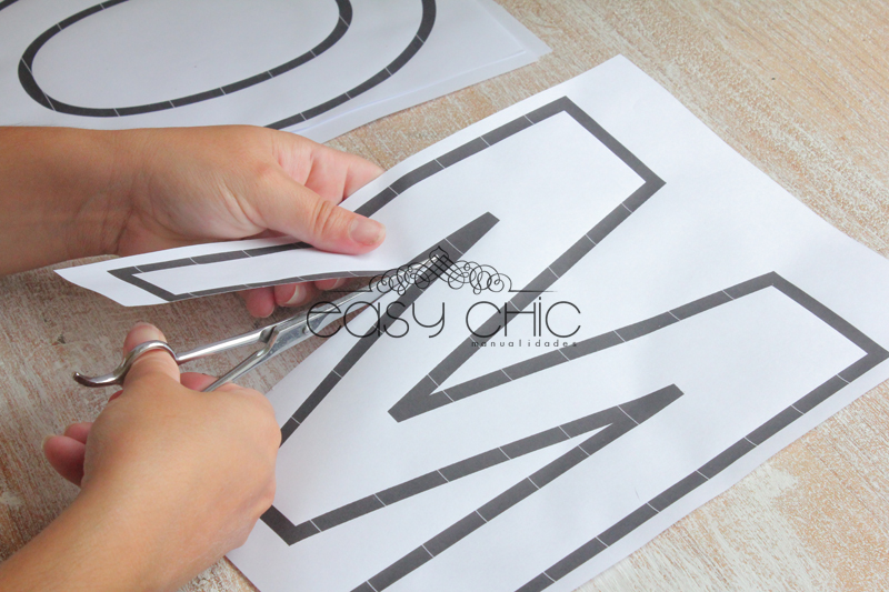 Letras de poliespan con lana