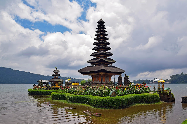 Bali temple on water Bali temple on water