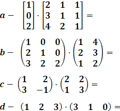multiplicación de dos matrices