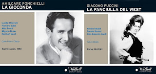 CD REVIEW: Walhall Eternity Series' releases of Amilcare Ponchielli's LA GIOCONDA (WLCD 0337) and Giacomo Puccini's LA FANCIULLA DEL WEST (WLCD 0355)