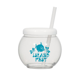  Fish Bowl Cup with Straw