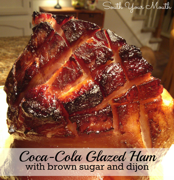 Classic cola-cola glazed ham recipe with brown sugar and dijon that self-bastes in an oven bag for a super easy, super special baked ham.