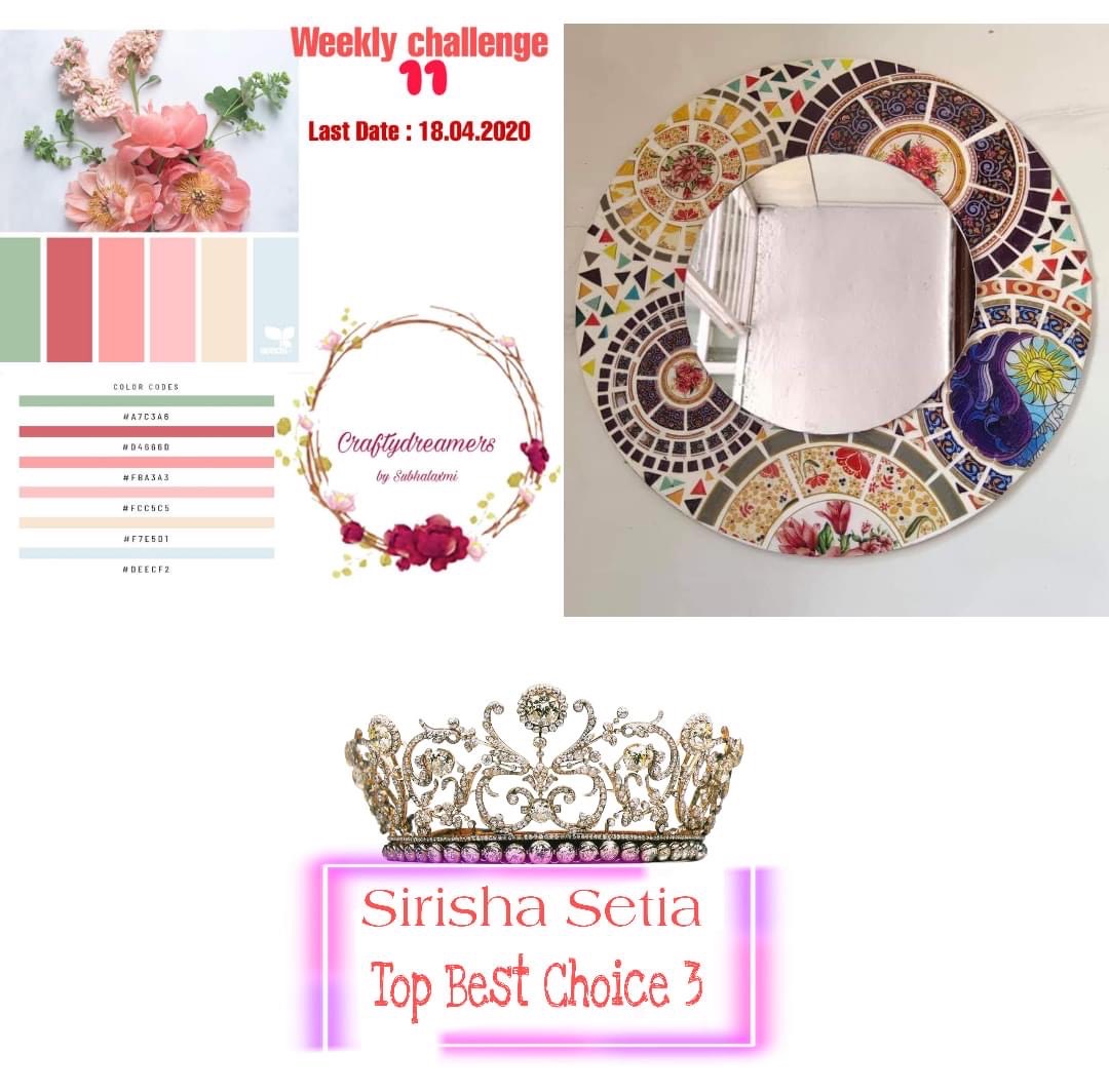 TOP BEST CHOICE 3- APRIL WEEKLY CHALLENGE- CRAFTYDREAMERS CRAFT PLACE
