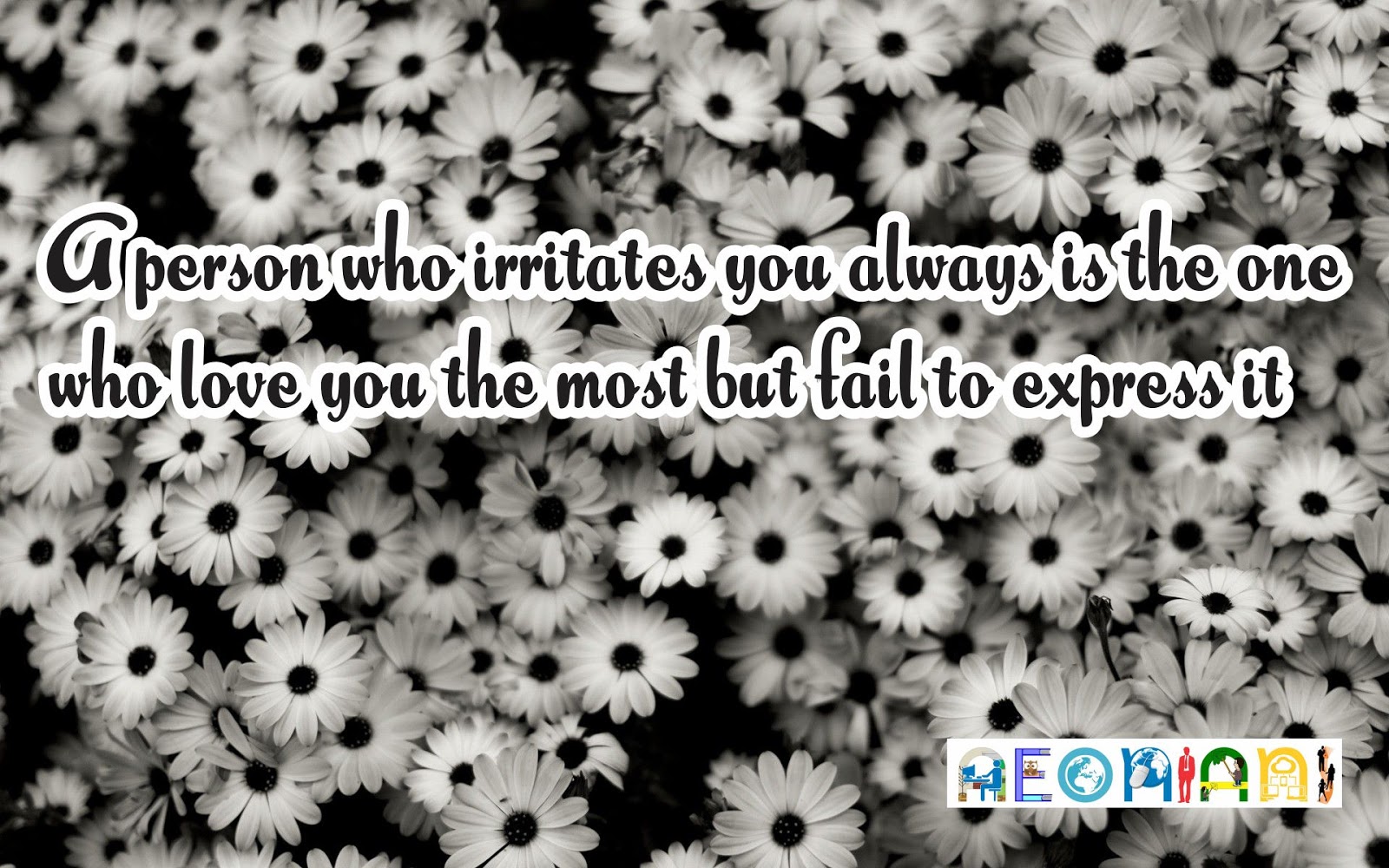 Aeonians Quotes A person who irritates you always is the one who love you the most but fail to express it