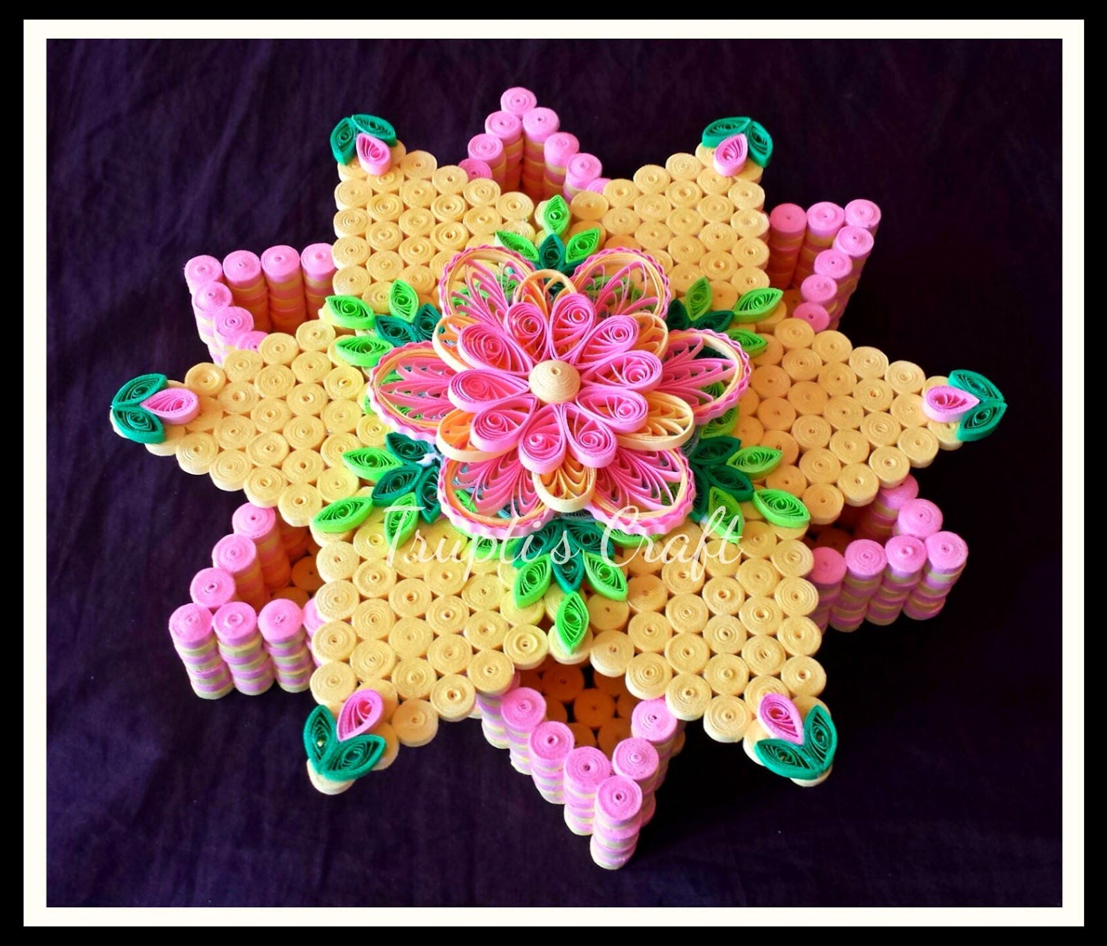 Trupti's Craft Star Shape Paper Quilling Box With Compartments.