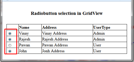 how to select radio button in gridview in asp.net how to select radio button in gridview in asp.net