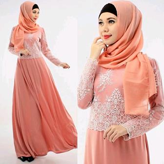 Model Baju Gamis Brokat Dan Satin Terbaru