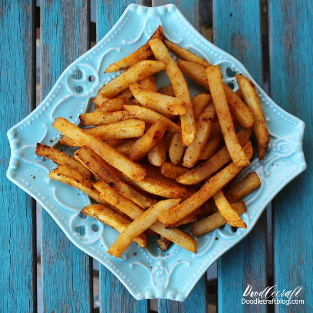 Make seasoned french fries in the air fryer!