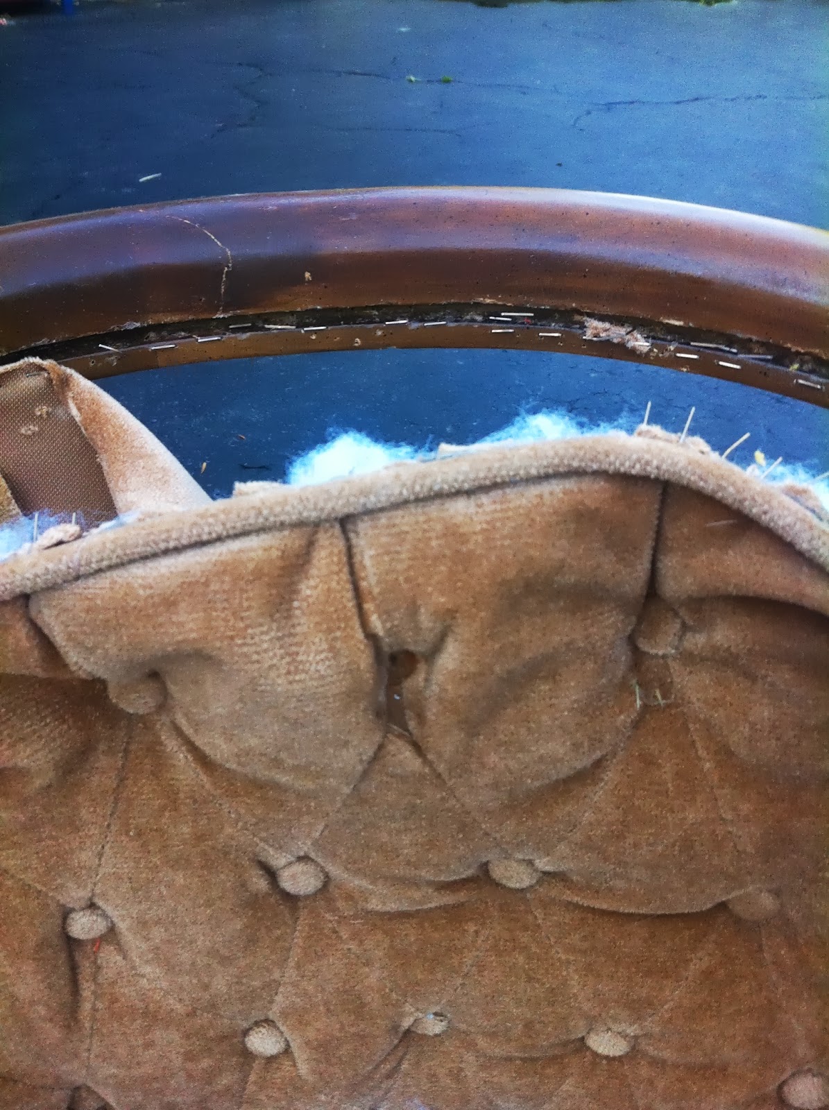 B. Creative Art with Dawn Lynn Reupholster Cane Barrel Chair Part 1