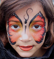 butterfly face painting designs orange paint easy butterflies simple facepaint paintings painted facepainting kid mask mariposa idea painter butter fly