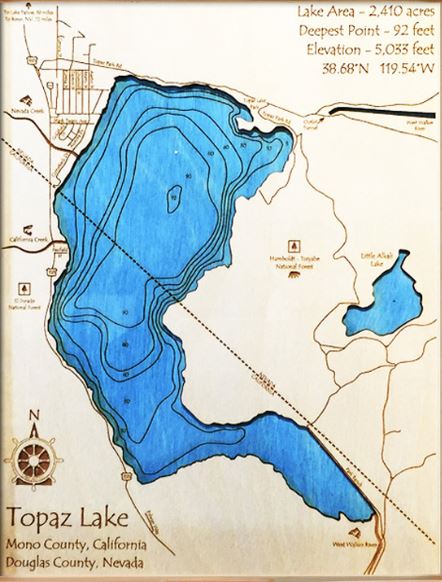 April 2021 Lake Topaz Lake Fishing Map, Fishing Report , Hunting Clubs