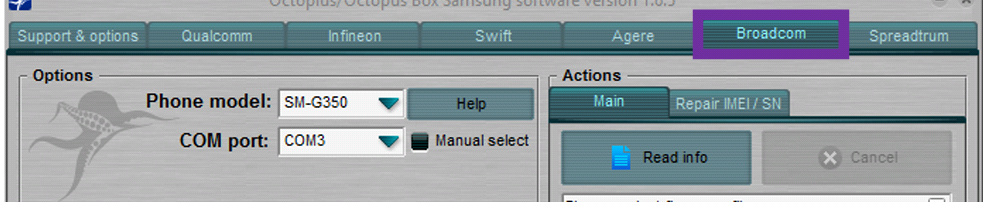 Flash Samsung Devices Using Octoplus - Step 2