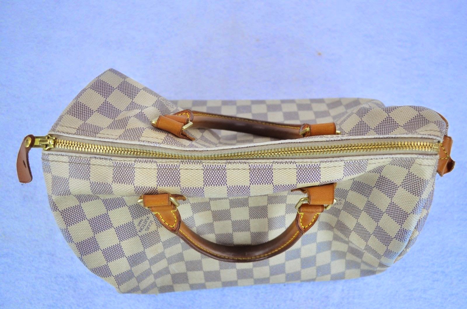Item of the Week: Louis Vuitton Speedy 30 Damier Azur Canvas Handbag ~ Le Thrift Consignment