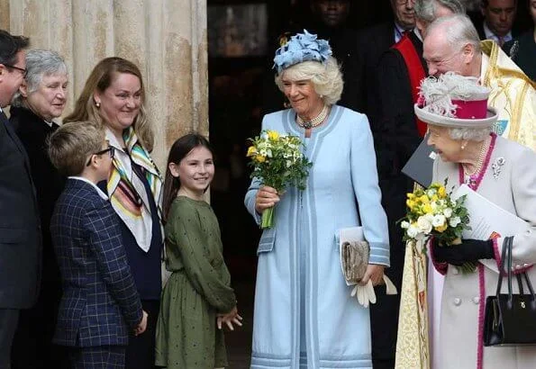 Queen Elizabeth and the Duchess of Cornwall attended a service to celebrate the 750th anniversary of Westminster Abbey