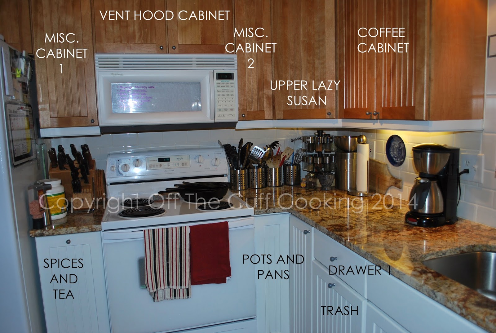 Off The Cuff Cooking Official Tutorial On Kitchen Zones By The Stove Es Knives Cooking Utensils Oils Paper Towels And Bulky Dishes In Oven Drawer
