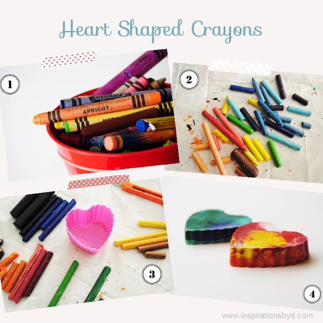 DIY heart crayons