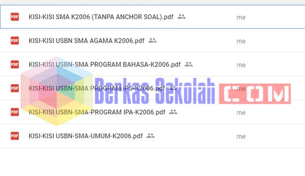 KisiKisi USBN SMAMA 2018 Kurikulum 2006 Lengkap Berkas