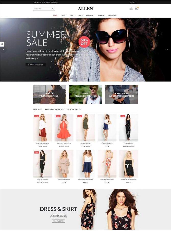 Allen - Multipurpose Responsive WooCommerce Theme