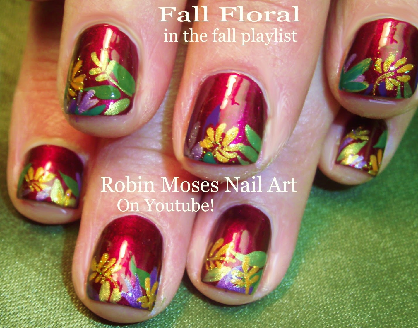 4. Autumn Floral Nails - wide 8