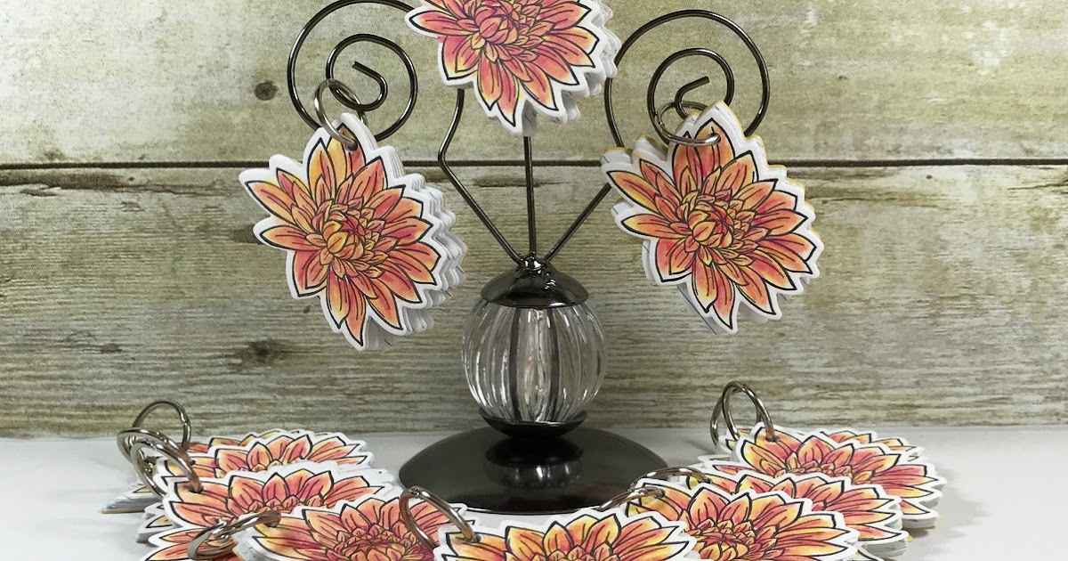 Inking Idaho Dahlia Burst Index Card Rings