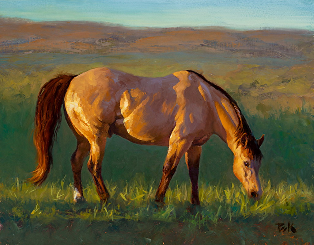 Imágenes Arte Pinturas: Bosquejos de pintura impresionista con equinos