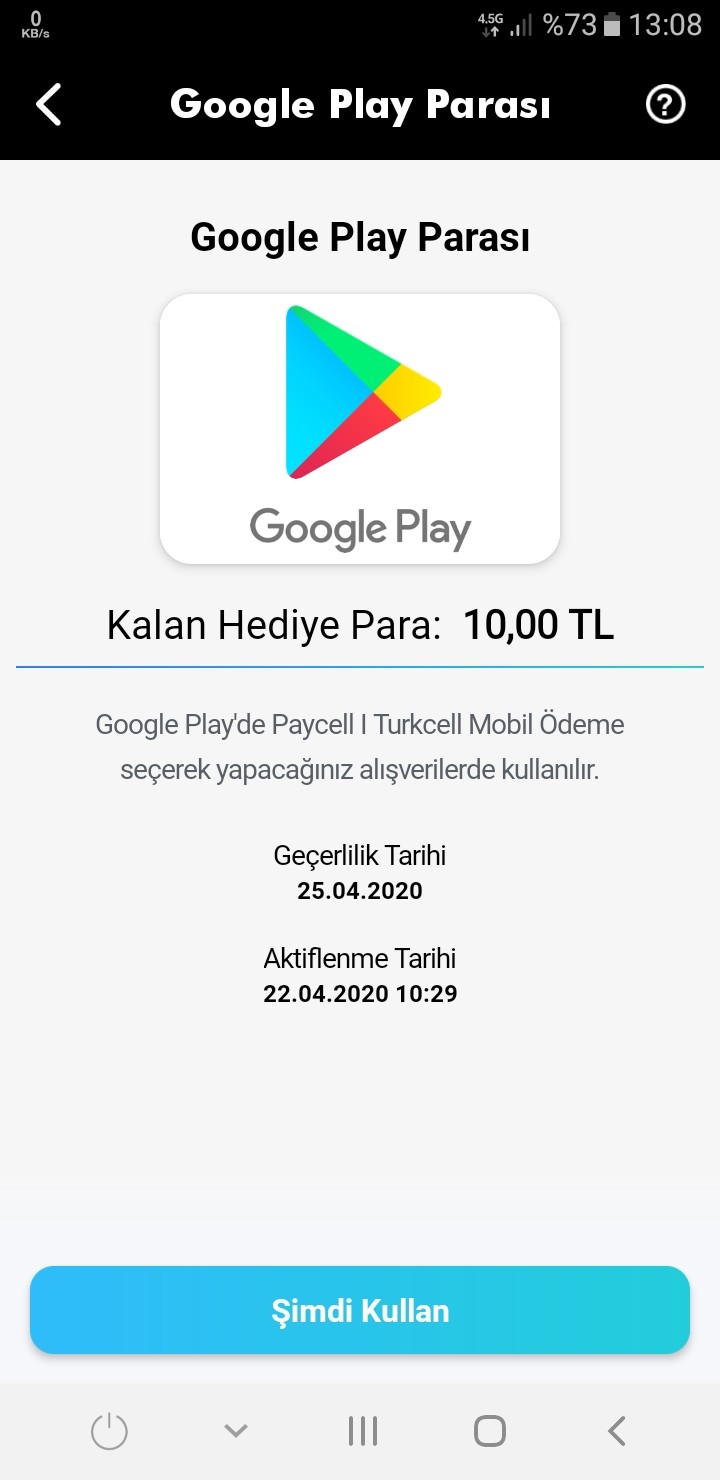 Turkcell Google Play�da Geçerli 10 TL Hediye genel blog