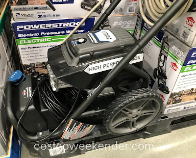 Easily wash off dirt and grime that is caked on with the Powerstroke 2200 PSI Electric Pressure Washer