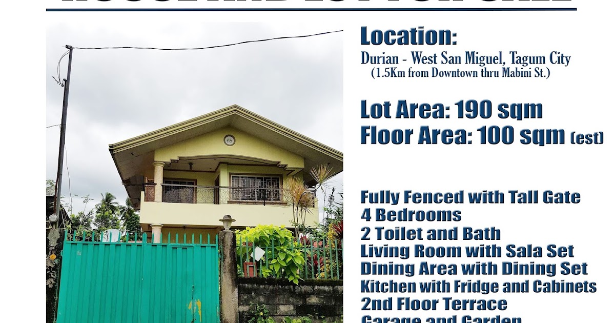 TAGUM CITY PROPERTIES FOR SALE Residential Properties