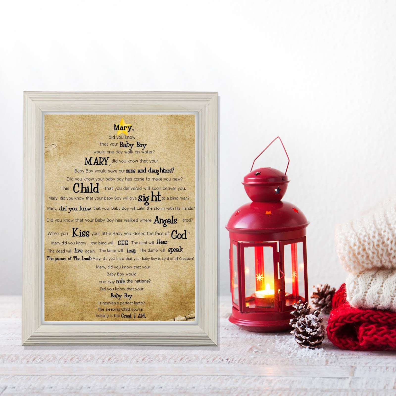 Christmas Printable Mary Did You Know Tree Art Sew Simple Home