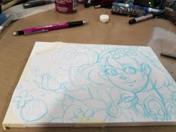 watercolor painting on printer paper 2