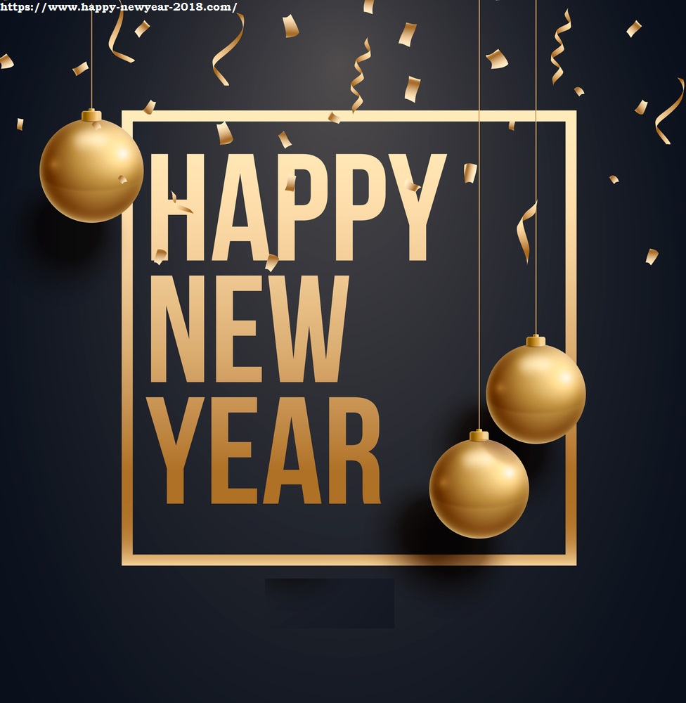happy new year 2018 card