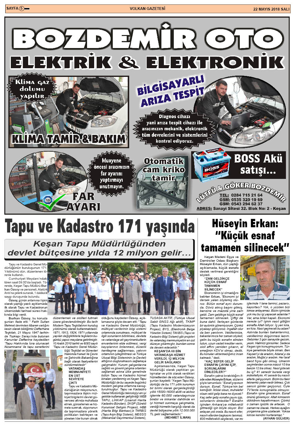 22 Mayıs 2019 Perşembe 22 Mayıs 2019 Perşembe