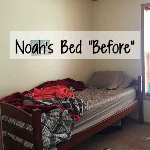 Noah's bed before
