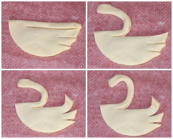 cisne de hojaldre paso a paso