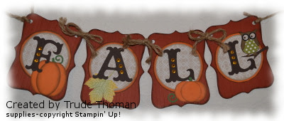 Fall, Banner, Stamp with Trude, Stampin' Up!, Top Note