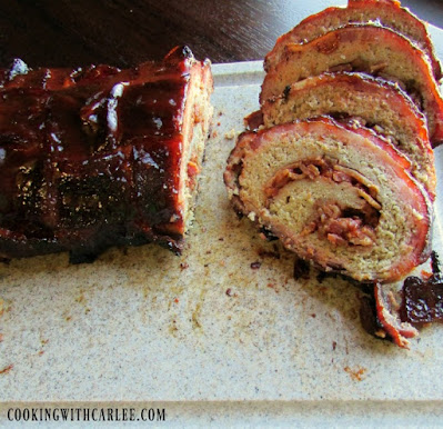 This bacon explosion is for the birds! It is made with turkey instead of pork. It's almost like a yummy jazzed up and rolled up meatloaf that is smoked to yummy perfection. This bacon explosion is for the birds! It is made with turkey instead of pork. It's almost like a yummy jazzed up and rolled up meatloaf that is smoked to yummy perfection.