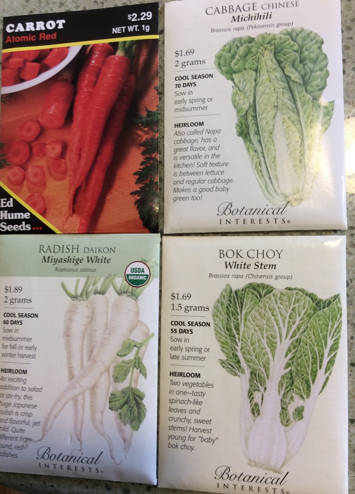 Daniel's Pacific NW Garden Final Seeds to plant in summer for Fall