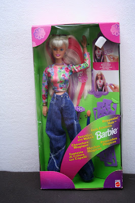 Poupée Barbie : Princesse chevelure magique : Violet et rose - Jeux et