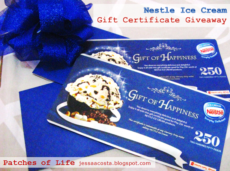 GIVEAWAY Nestle Ice Cream 500Php Gift Certificate Giveaway Patches