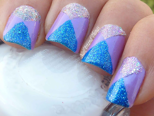 NailArt and Things: Mirrored Triangles: Tape Nail Art