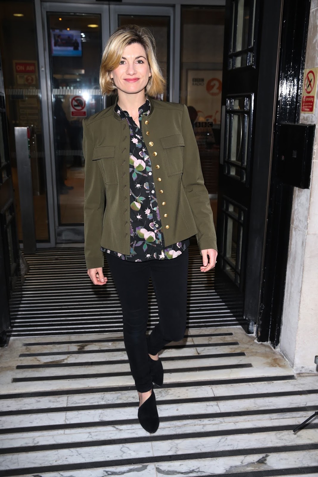 Jodie Whittaker arriving at BBC Radio Two Studios - London