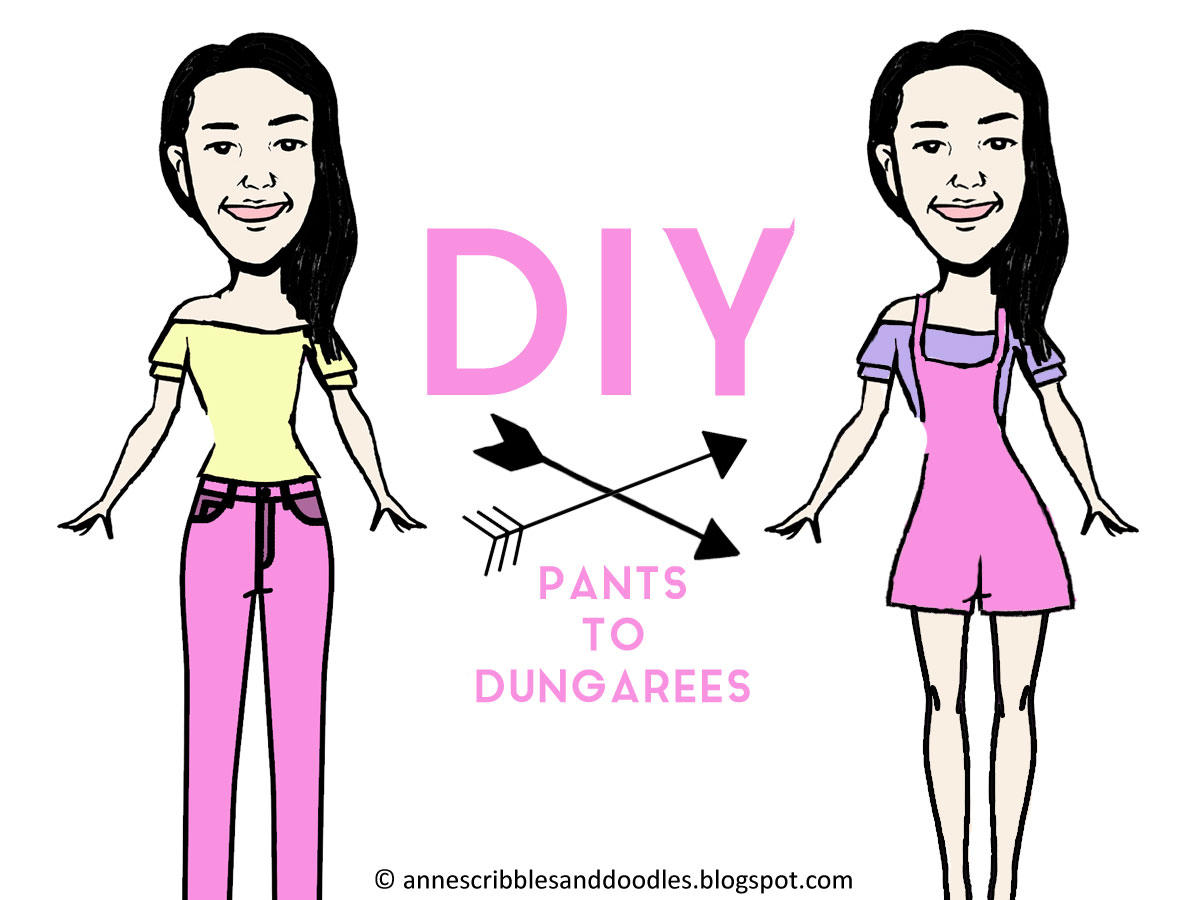 DIY Pants to Dungarees | Anne's Scribbles and Doodles