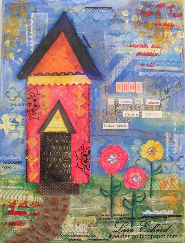 Lisa E Design Blog: House Art Canvas