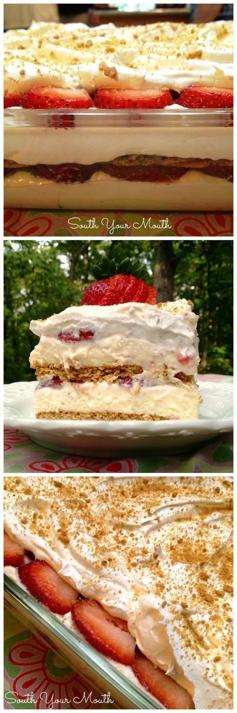 South Your Mouth: Strawberry Cream Cheese Icebox Cake (Southern dessert recipe) South Your Mouth: Strawberry Cream Cheese Icebox Cake (Southern dessert recipe)