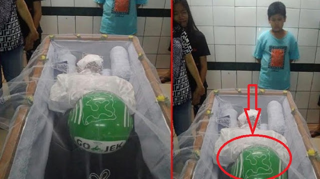 TRAGISSSS .. !!!!! di Balik Pengemudi Gojek yang Disemayamkan Bersama Helmnya.., ternyata ini PENYEBABNYA .. ‼